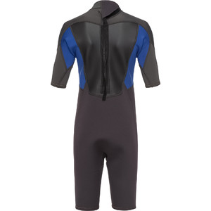 2021 Quiksilver Junior Prologue 2mm Shorty Wetsuit Graphite / Blue EQBW503008